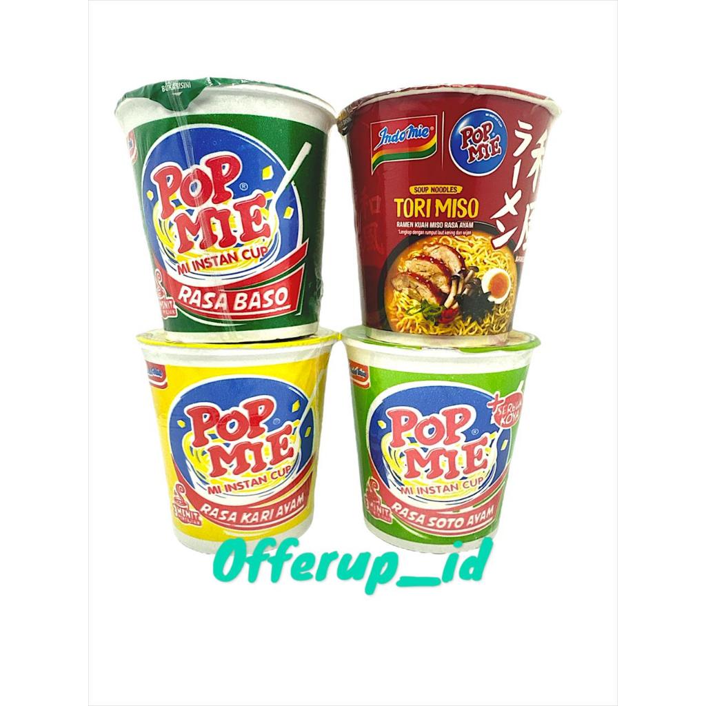 

Pop Mie Cup Instant Rasa Soto Ayam Rasa Kari Ayam Rasa Baso Tori Miso
