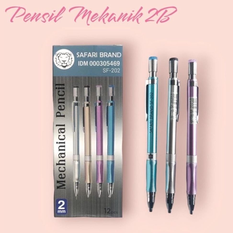 

KODE F8E5 SF22LUSIN Pensil Mekanik Mechanical Pencil Graphite Lead Automatic 2B isi 2 mm