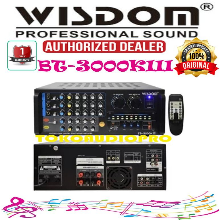Wisdom BT3000K III Amplifier Karaoke with Bluetooth  BT-3000k II