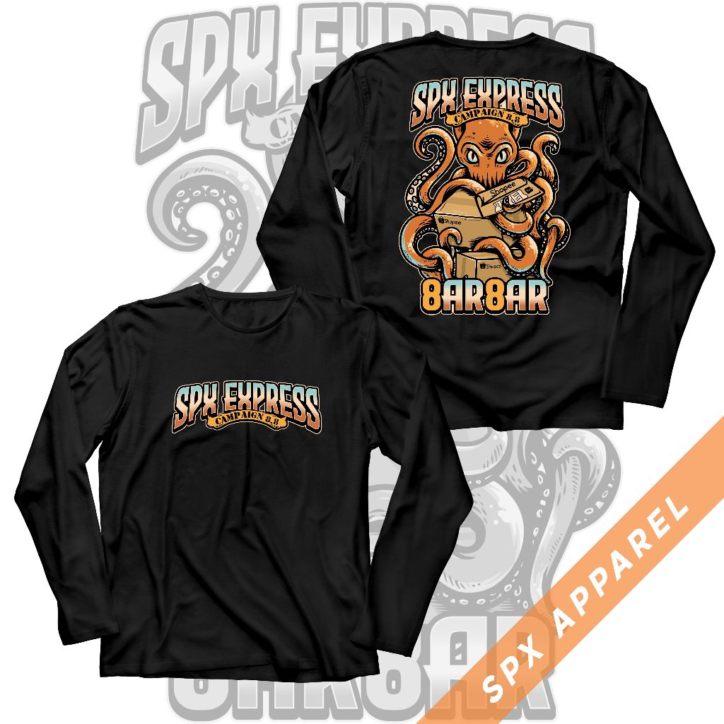 (LENGAN PANJANG) Kaos Kurir SPX Express 8.8 | 8ar8ar Octopus