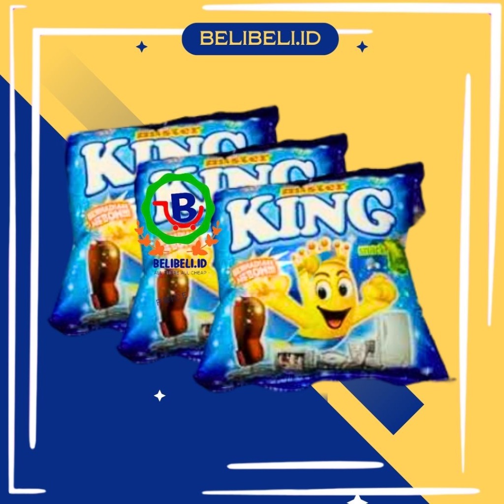 

Snack Chiki ciki jadul zaman dulu Berhadiah Mister King 1 Renceng isi 10 Pc