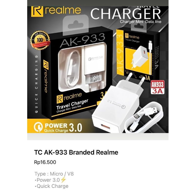Charger realme micro usb realme c2/c3/c5/c11/c21/c15/c21y/c21 2020/Casan hp realme micro usb /Pengec
