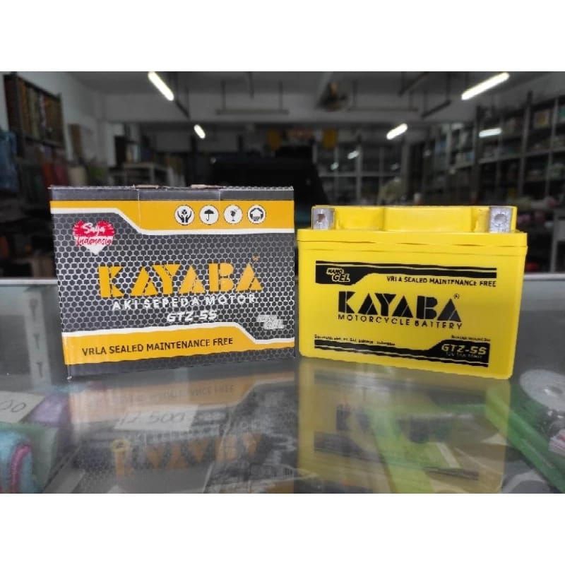 Aki Motor Kering GTZ52 Aki Montor Honda Beat Scoopy Supra X 125 KAWASAKI Merek KAYABA