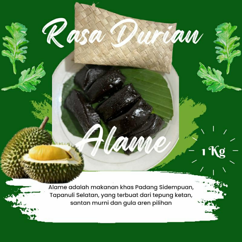 

Dodol Alame Rasa Durian Khas Sidempuan Tapanuli Selatan 1 Kg