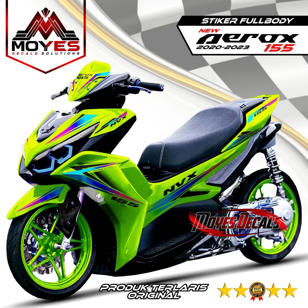 TAHAN LAMA 3-5  TAHUN. decal aerox stiker motor aerox 155 aerox 2020 - 2023 full body stiker motor y