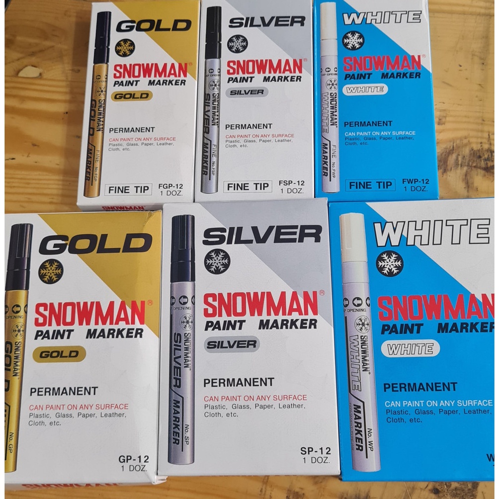 

12pcs Spidol Paint Marker Snowman s W8W8