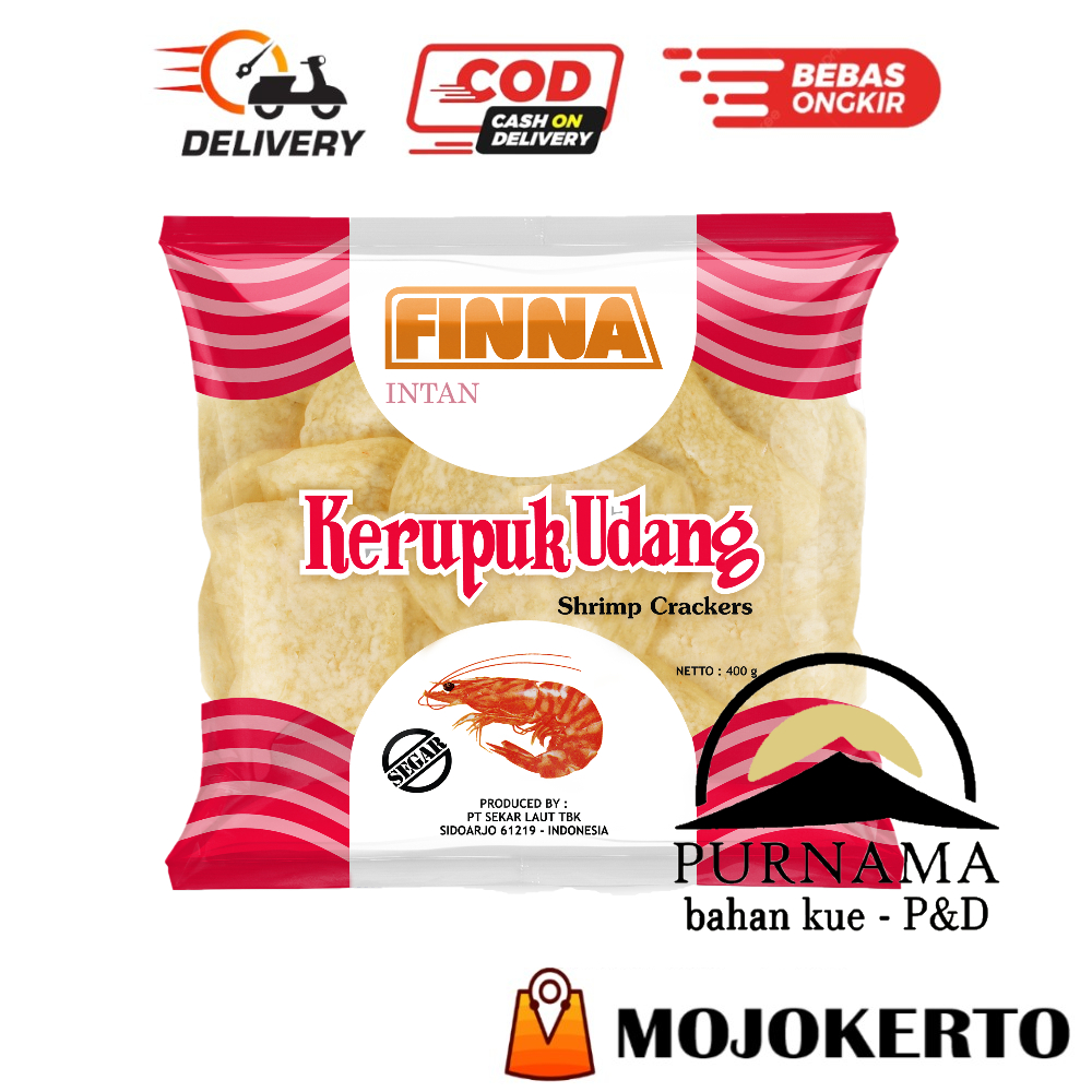 

FINNA KERUPUK UDANG INTAN 400GR KRUPUK KROPOK KRUPOK SHRIMP PRAWN CRACKERS BESAR LEBAR HALAL