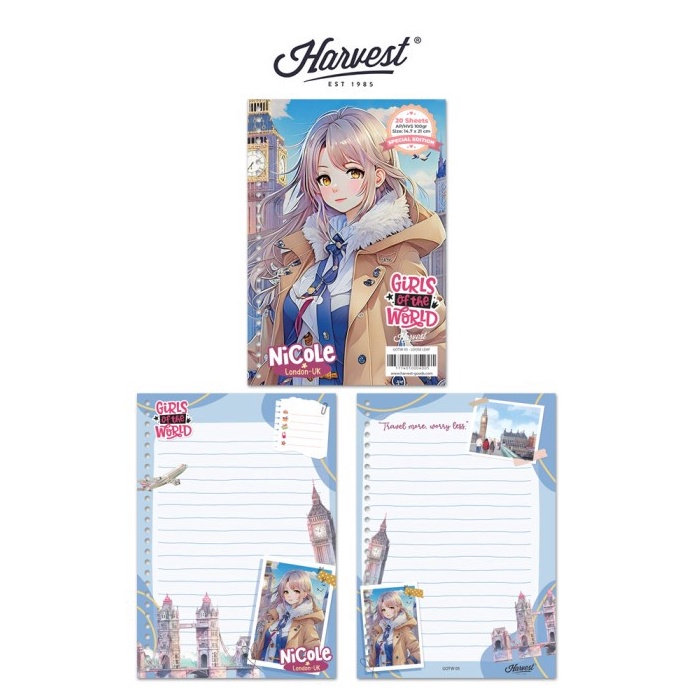 

AYO BELI Loose Leaf Kertas Binder Harvest A5 Girls of The World London