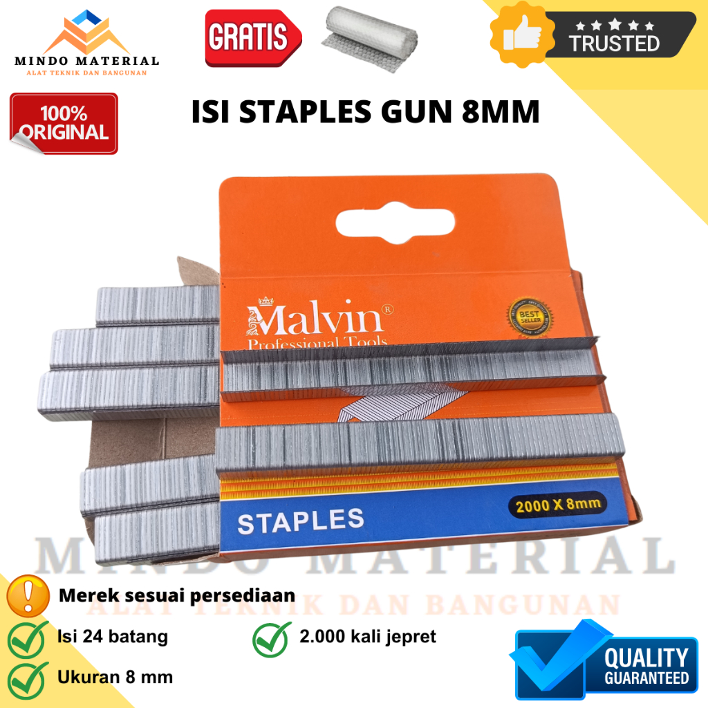 

Isi Staples Tembak Staple Gun Refill 8mm x 2000pcs