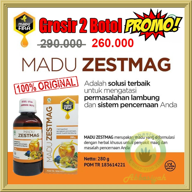 

Madu Zestmag Grosir 2 Botol / Zetsmag Madu lambung Obat Maag, Gerd