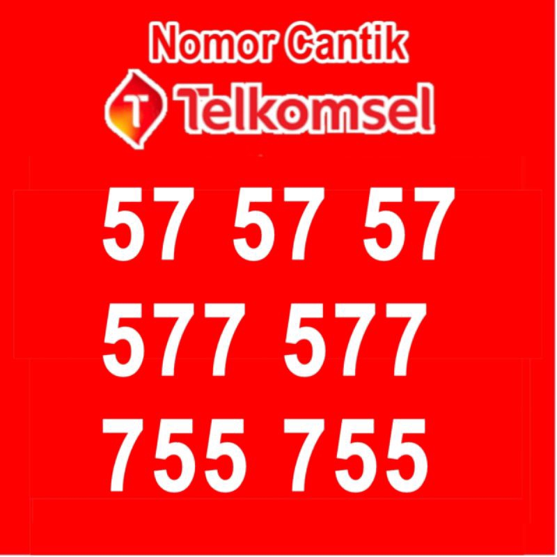 nomor cantik telkomsel simpati 4g 5g ekor 7777 5757 755 755 5775 5775