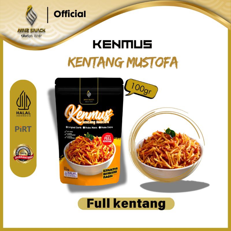 

MNZSNACK (KENMUS) Kentang Mustofa Full Kentang 100gr No MSG Kering kentang kripik kentang pedas manis