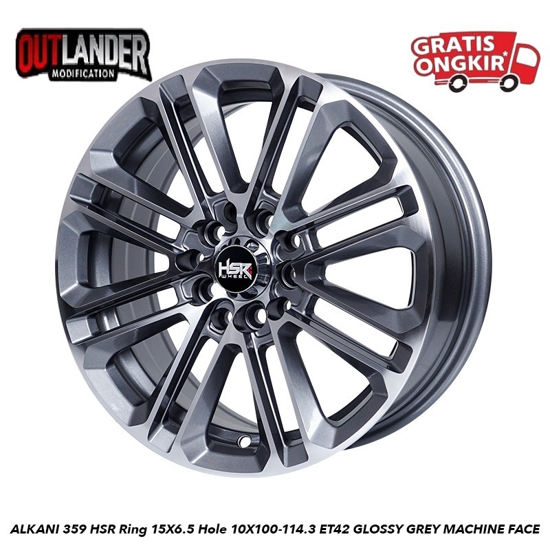 Velg Hsr Wheel Ring 15 Alkani Untuk Mobil Xover Rush Terios Ertiga Innova Luxio