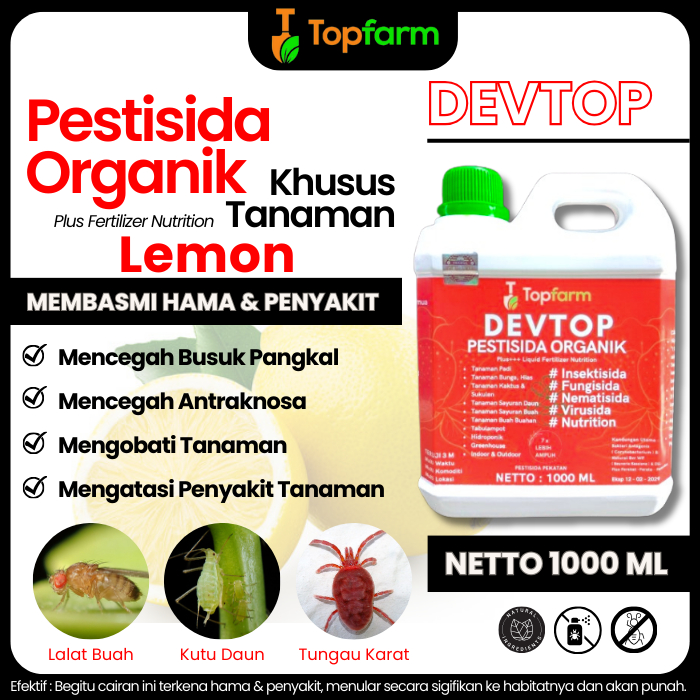 Obat Hama Jeruk Lemon / Obat Hama Buah Jeruk Lemon / Obat Lalat Buah Lemon / Obat Penggrek Batang Ta