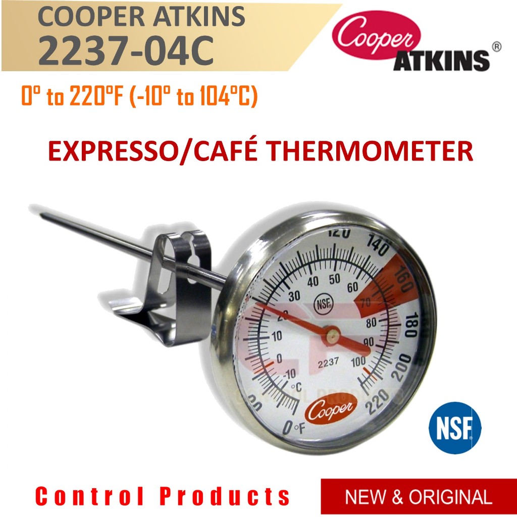 Cooper Atkins 2237  Espresso Thermometer Cafe Thermometer w/Clip 2237-04C