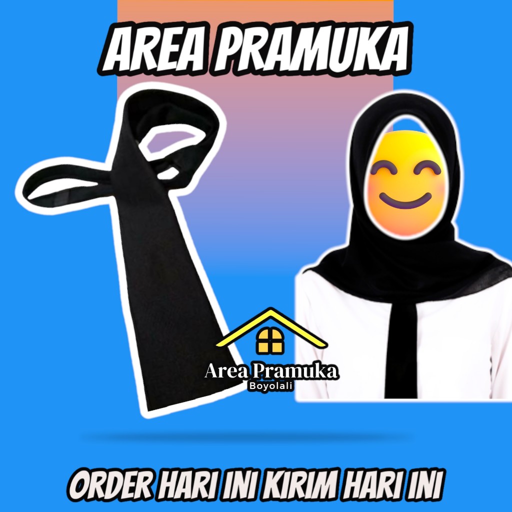 Dasi hitam tumpul / dasi wanita / dasi ospek / dasi wisuda halus
