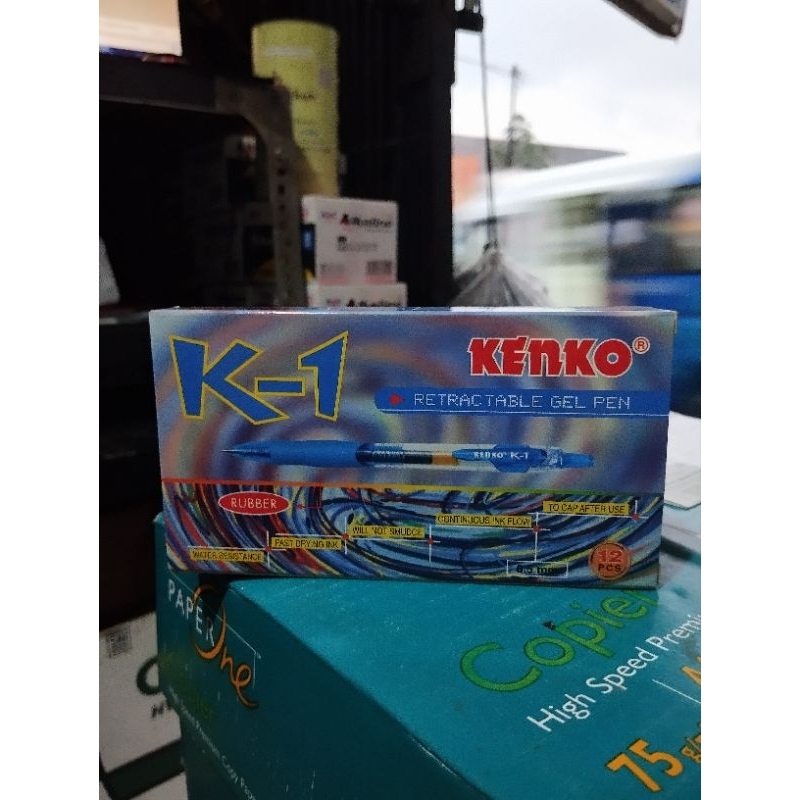 

Pulpen kenko gel K1 biru 0.5 mm 1 pack isi 12 pcs
