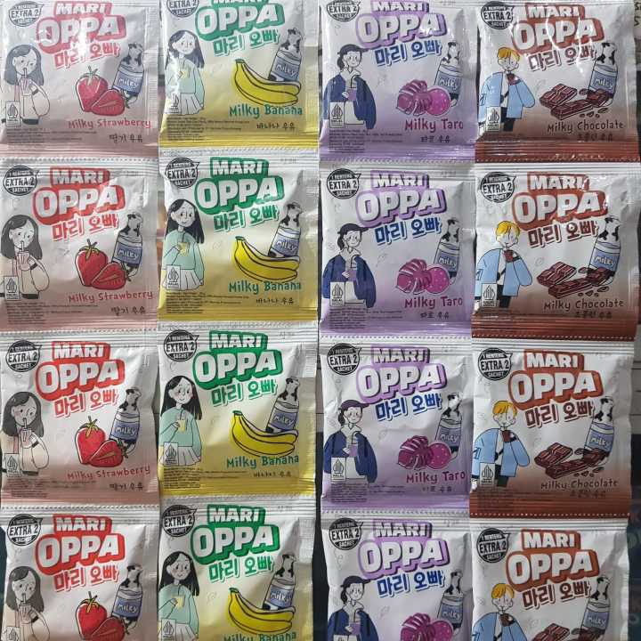 

PRODUCT TERPOPULER MARI OPPA ANEKA RASA RENTENG MINUMAN SUSU KOREA 1 RENTENG ISI 1 SACHET