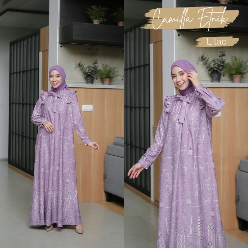Baju Muslim Gamis Camilla Motif Silk