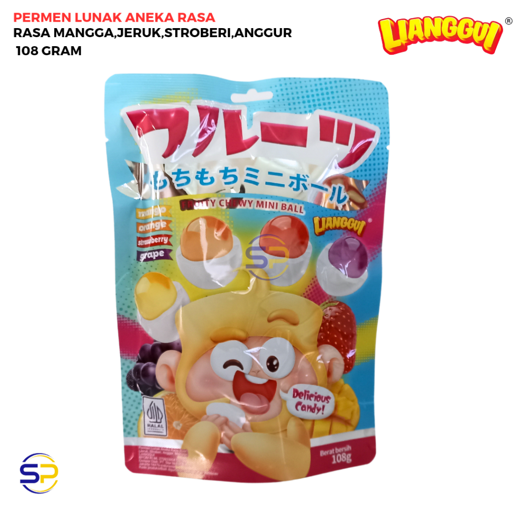 

PERMEN LUNAK FRUITY CHEWY MINI BALL ANEKA RASA 108 GRAM - LIANGGUI