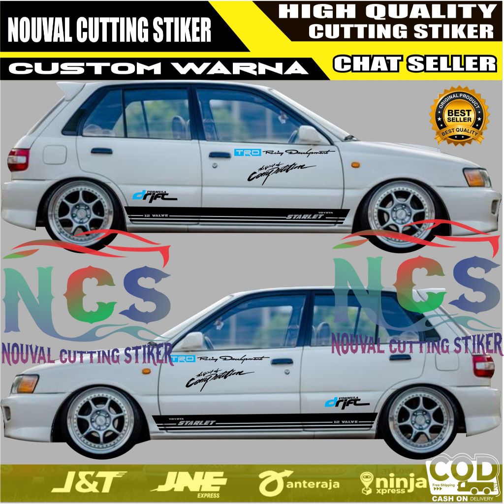 Stiker Mobil Starlet Cutting Stiker List Body Mobil Starlet Terlaris