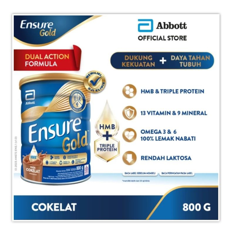 Ensure Gold 800 gr Cokelat Susu Lansia