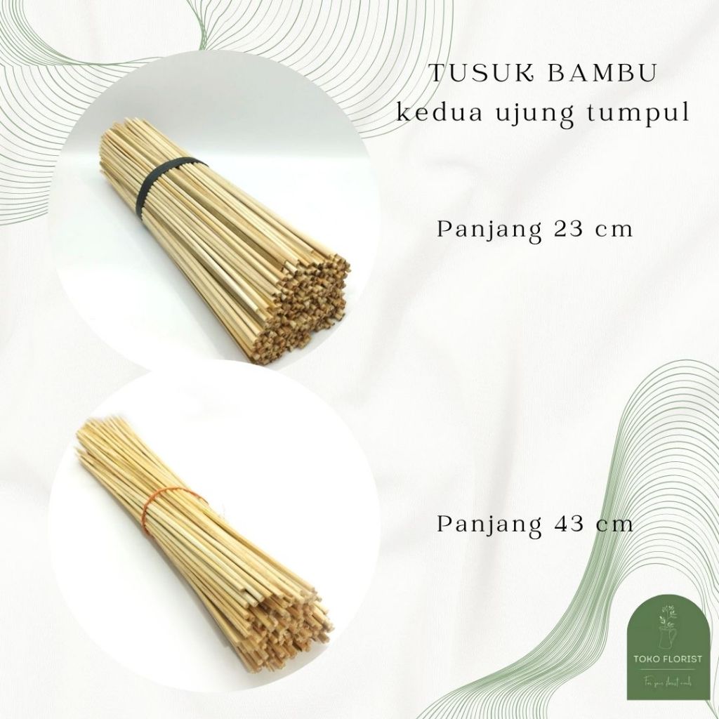 TUSUK BAMBU 30CM / Tusuk Bambu Buket Bunga / Stick Plastik Uang / Tusuk Buket / Tusuk Sempol