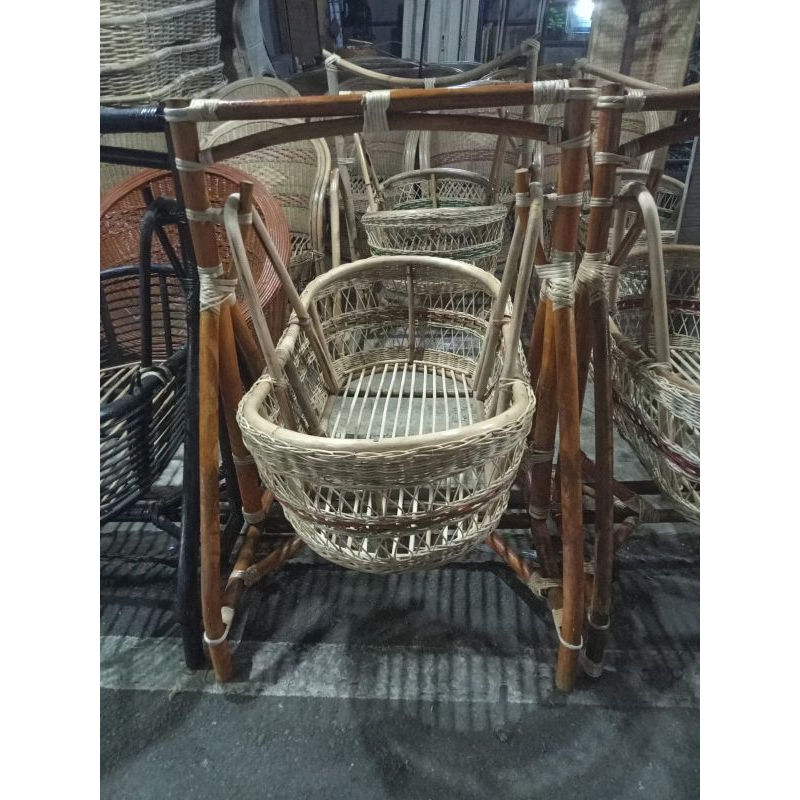 Ayunan Gantung/Ayunan goyang/Ayunan bayi rotan/Anyaman/Kasur bayi