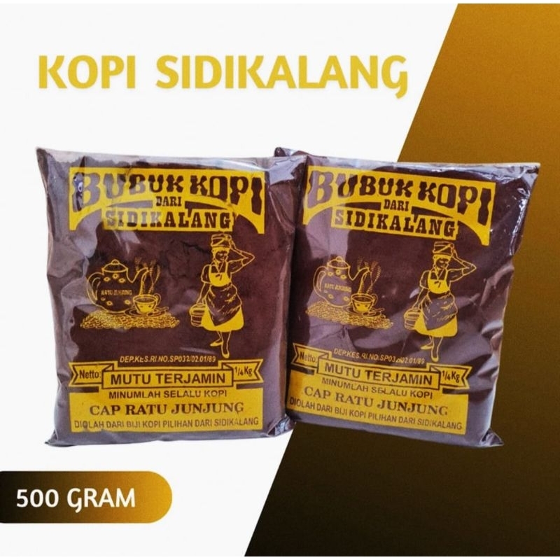 

Kopi Hitam Asli Sidikalang Halus Dan kasar Isi 500 Gram