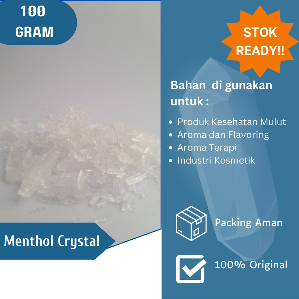 MENTHOL CRYSTAL | 100 Gram | Mentol kristal | Aroma Menthol Segar