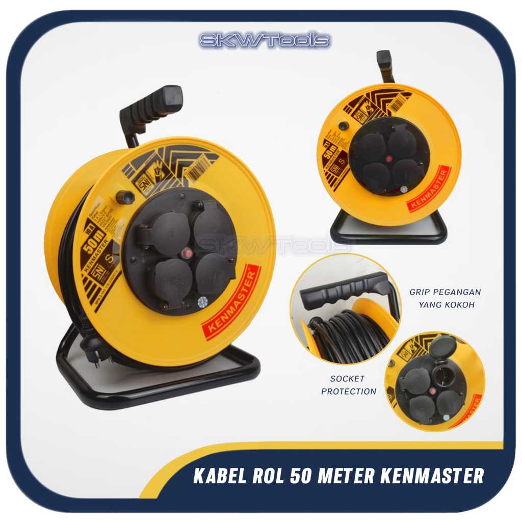 Kabel Roll Heavy Duty 50 meter Kenmaster - Kabel roll / Kabel box 50 Meter Kenmaster