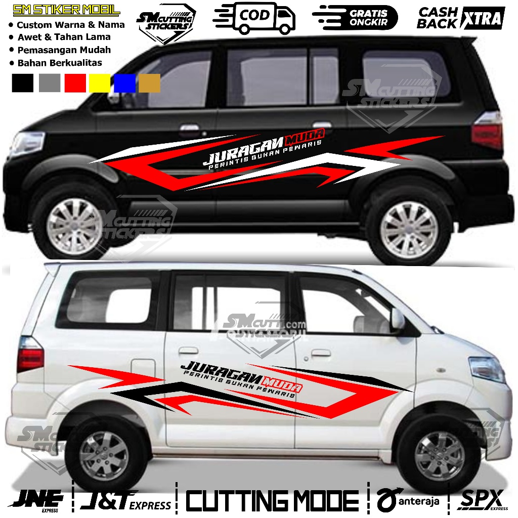 Promo Stiker Mobil Apv Stiker Apv List cutting Stiker Cutting Variasi Body Mobil Suzuki Apv