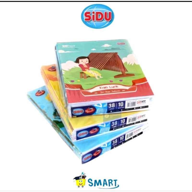 

Buku tulis sidu ukuran standar/kwarto isi 38 Lembar per 1 Pak.