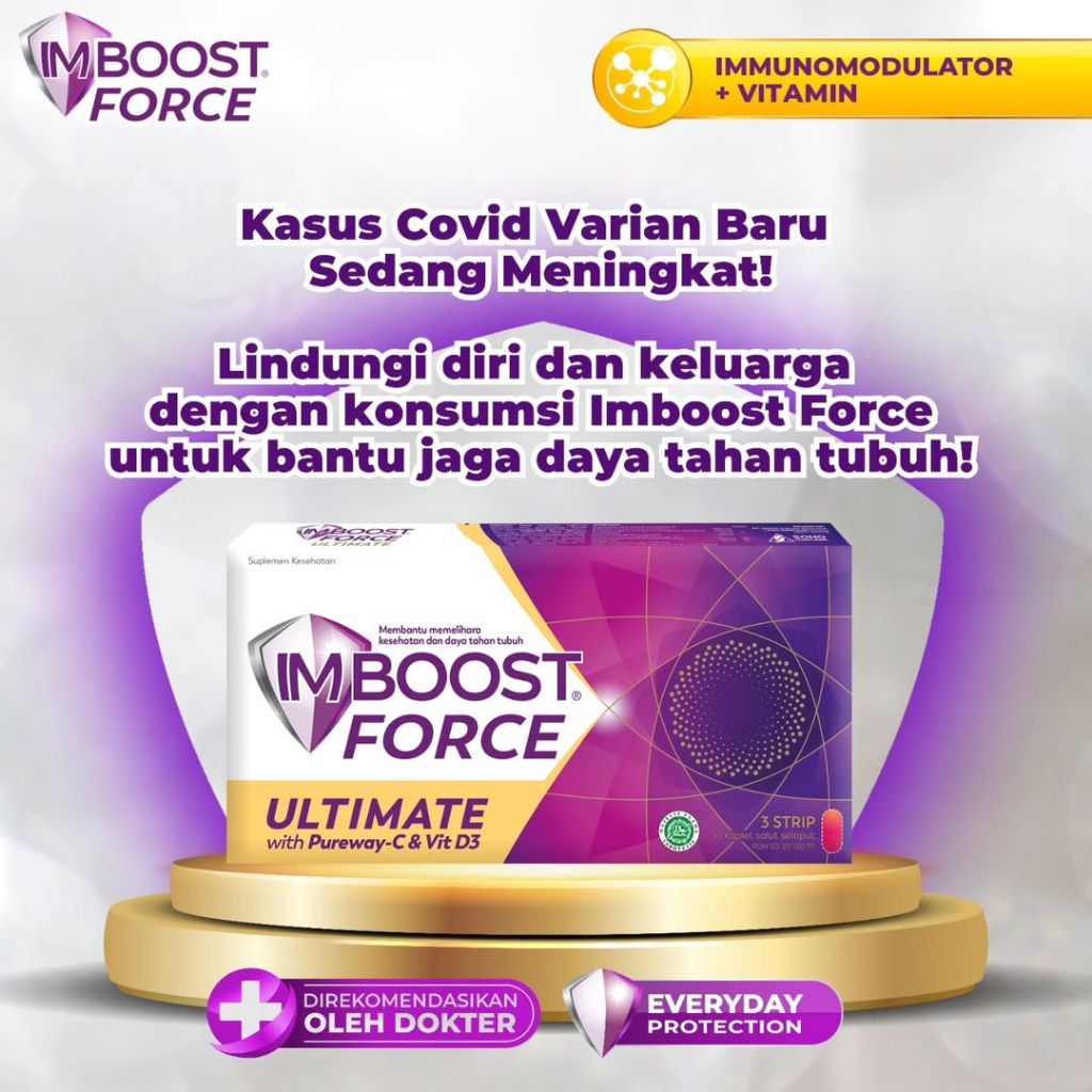 BARU! Imboost Force Ultimate + Vitamin C + Vitamin D Tingkatkan Imun Vitamin D3 Vitamin C Aman Di La