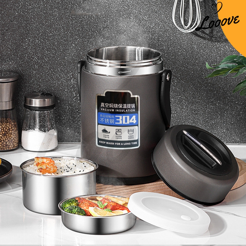 [PAYDAY SALE] Termos Sup Lunch Box Stainless 3 Lapis SUS 304 1.7L & 2L Food Grade Tempat Bekal Tahan