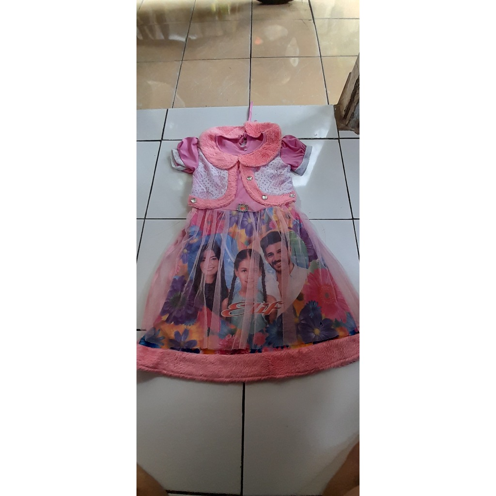 BAJU ANAK PEREMPUAN / DRESS PESTA ANAK PEREMPUAN / GAUN PESTA ANAK CEWEK KARAKTER ELIF PRELOVED