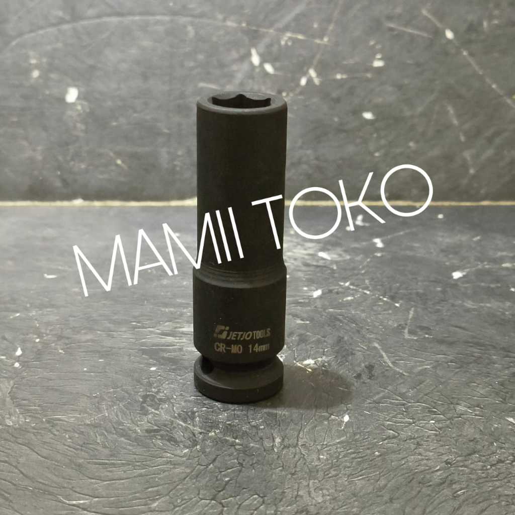 Mata sok impact panjang DR 1/2" 14mm Socket Kunci shock 14 MM Long