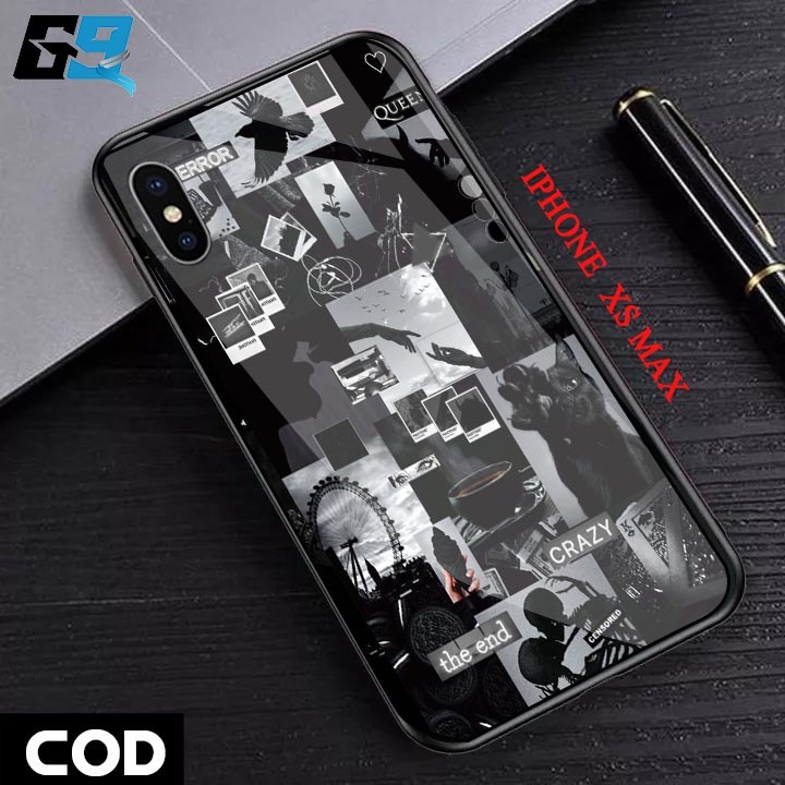 Case Iphone  Xs Max  [ BlackAesthetic 01 ] Aneka casing, case, kondom hp, custom case, case aestheti