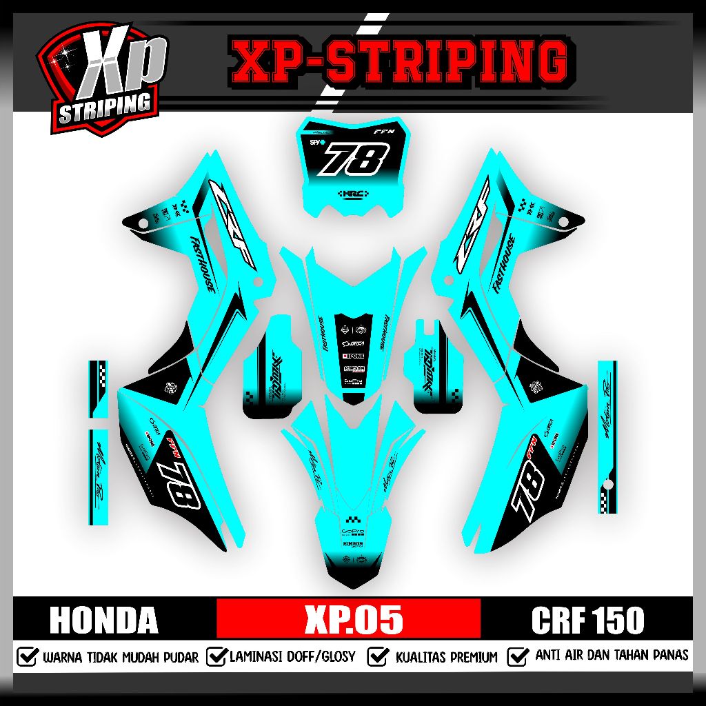 Decal Full Body Crf 150 L - Decal Full Body Kawasaki Crf 150 L. XP.005