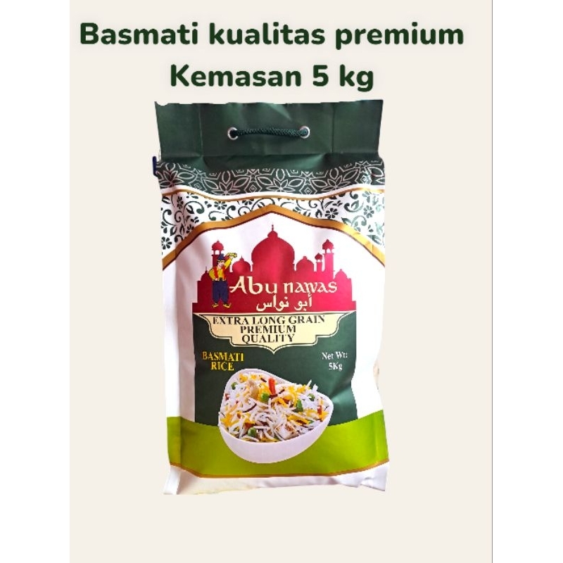 

Beras basmati kualitas premium Abu Nawas ukuran 5 kg