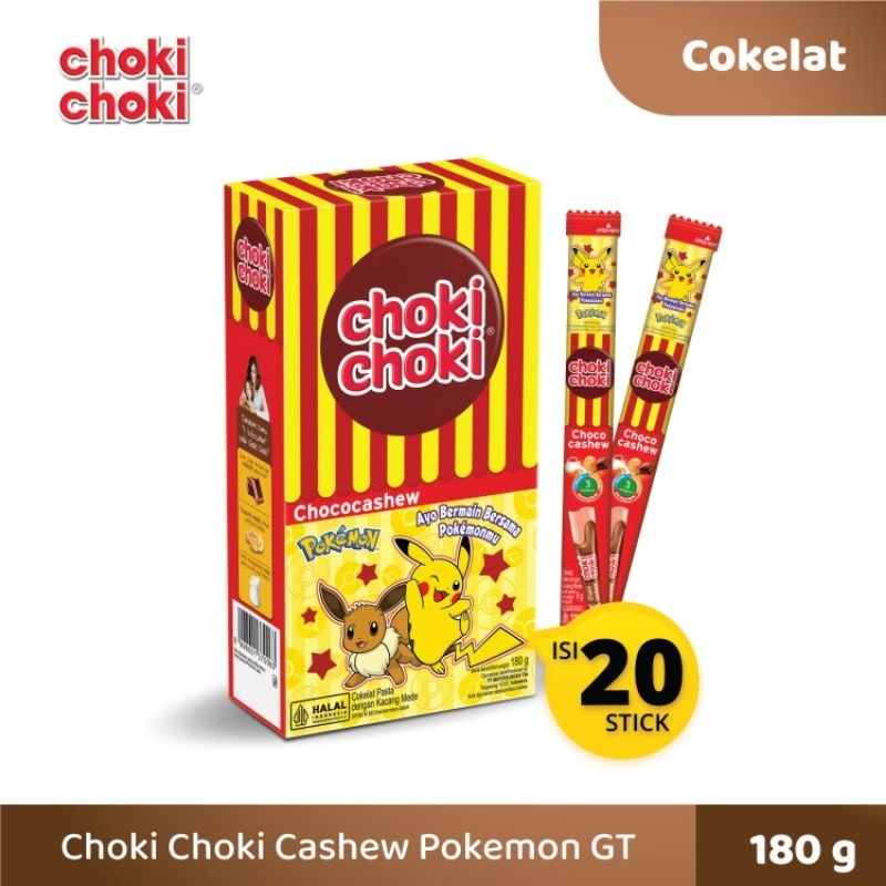 

Choki Choki Chococashew Pokemon Coklat 1 Box Isi 20 pcs