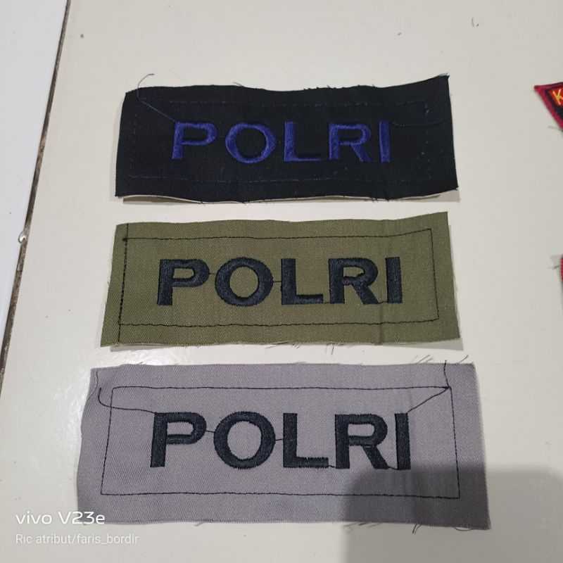 BET BORDIR LOGO LAMBANG PDL POLRI NAME TAG POLRI BAJU PDL