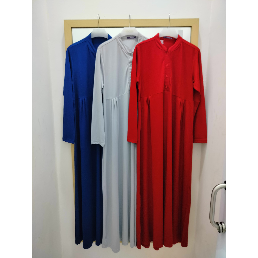 ELZATTA DRESS GAMIS POLOS PROMO (PONOROGO)