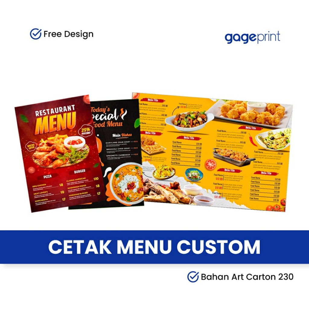 

CETAK DAFTAR MENU MAKANAN MINUMAN CAFFE COFFEE CUSTOM 1 MUKA - FREE DESAIN