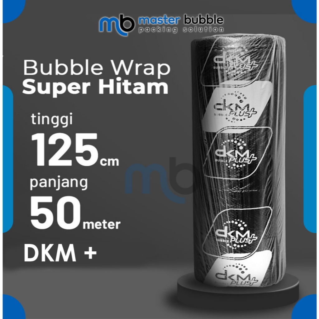 

Plastik Pembungkus Bubble Wrap DKM PLUS HITAM Berat 2,7Kg 125cm x 50meter Kualitas Premium Tebal