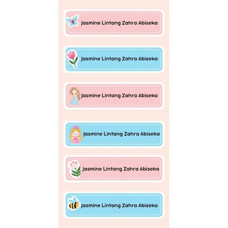 

STICKER NAMA /STICKER PENCIL/LABEL BUKU /LABEL NAMA