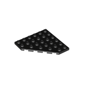 Lego Black Part 6106 Wedge, Plate 6 x 6 Cut Corner