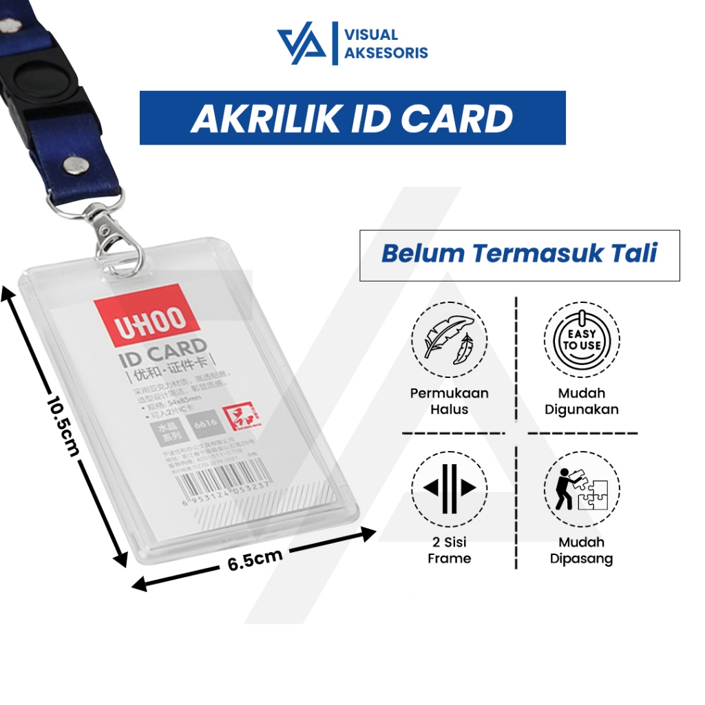 

【UHOO】ID CARD Akrilik / Holder ID CARD Akrilik / ID CARD Holder Transparan / Tempat ID Card Transparan