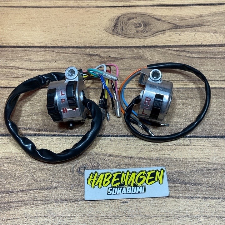 saklar holder panel kanan kiri lampu sen sein dudukan spion set handle rem  honda c50 c70 c 70 c90 p