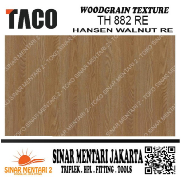 TACO HPL WOODGRAIN TEXTUR TH 882 RE HANSEN WALNUT RE